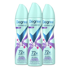 Degree front packaging showing lavender and waterlily for confident protection