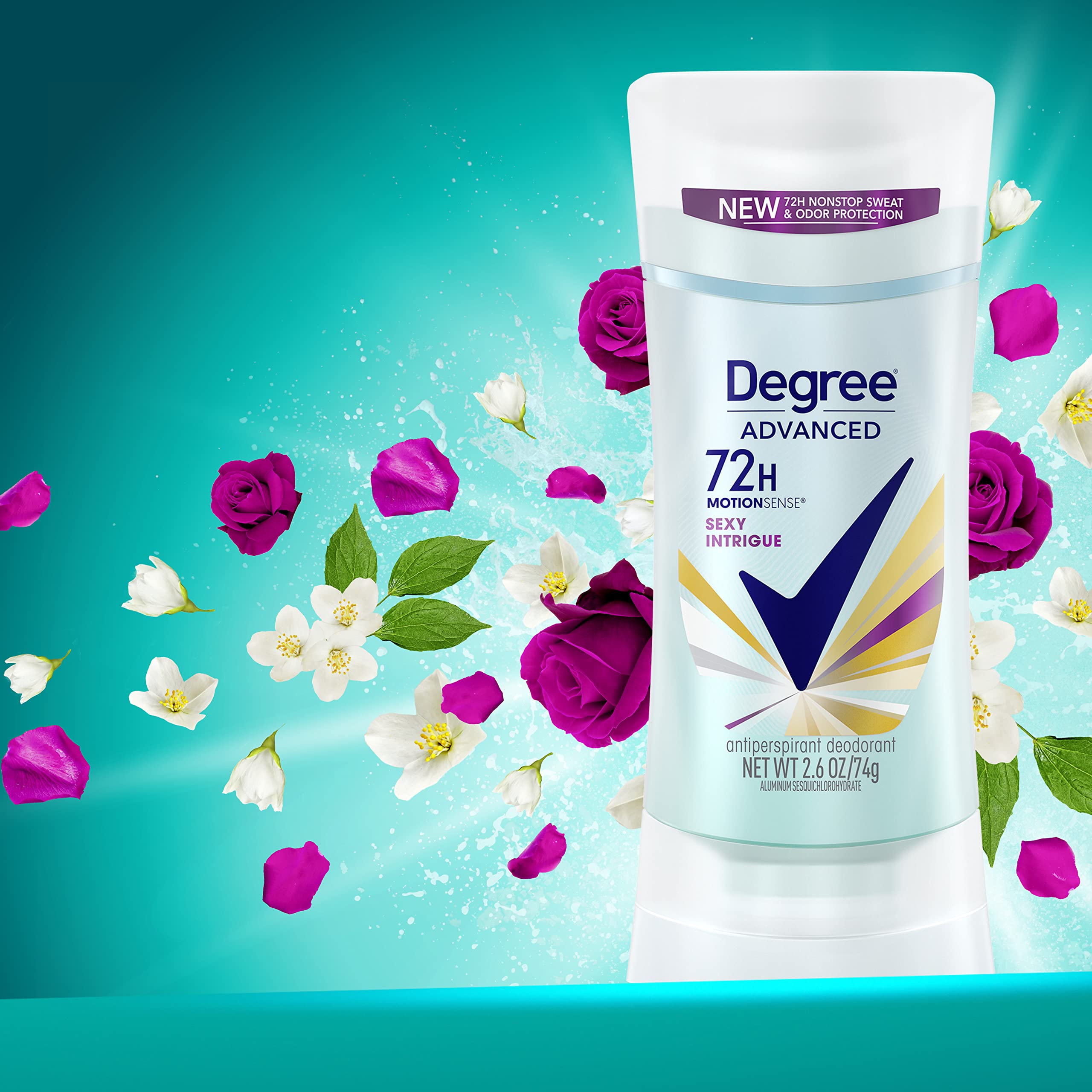 Degree Sexy Intrigue recyclable packaging icon promoting easier recycling