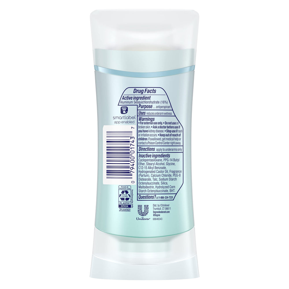 Degree Sexy Intrigue side label with ingredients and usage info visible