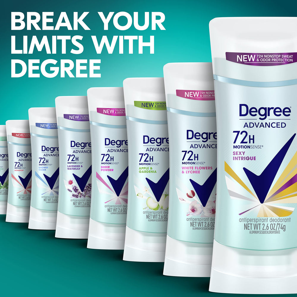 Degree Sexy Intrigue stick open in hand demonstrating easy application