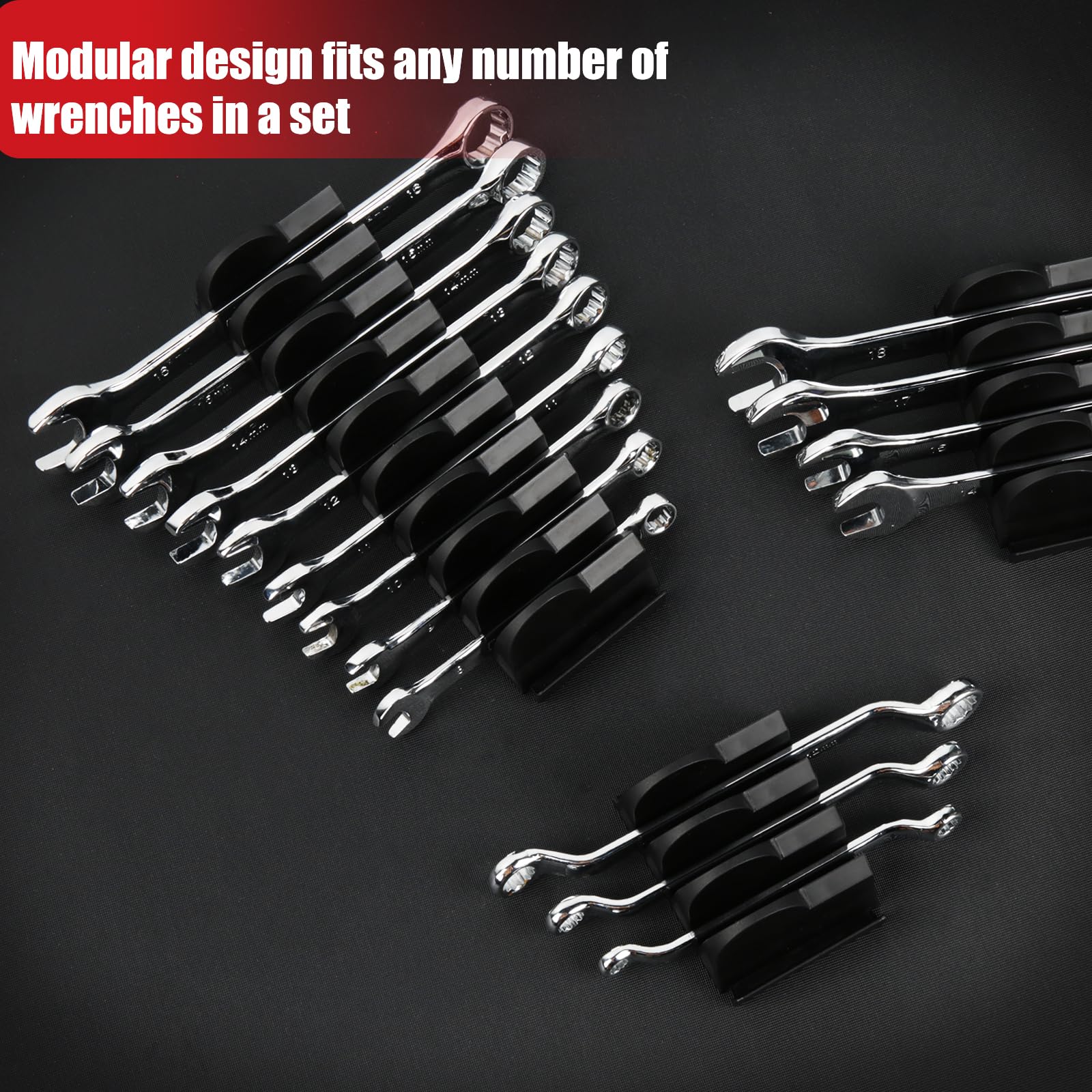 DEHOYI organized combination and ratcheting wrenches for fast selection