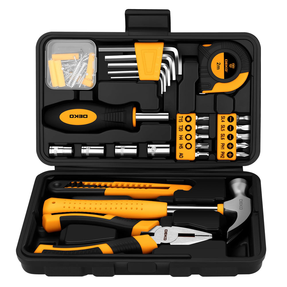 DEKOPRO front open toolbox showing organized tools for quick repairs