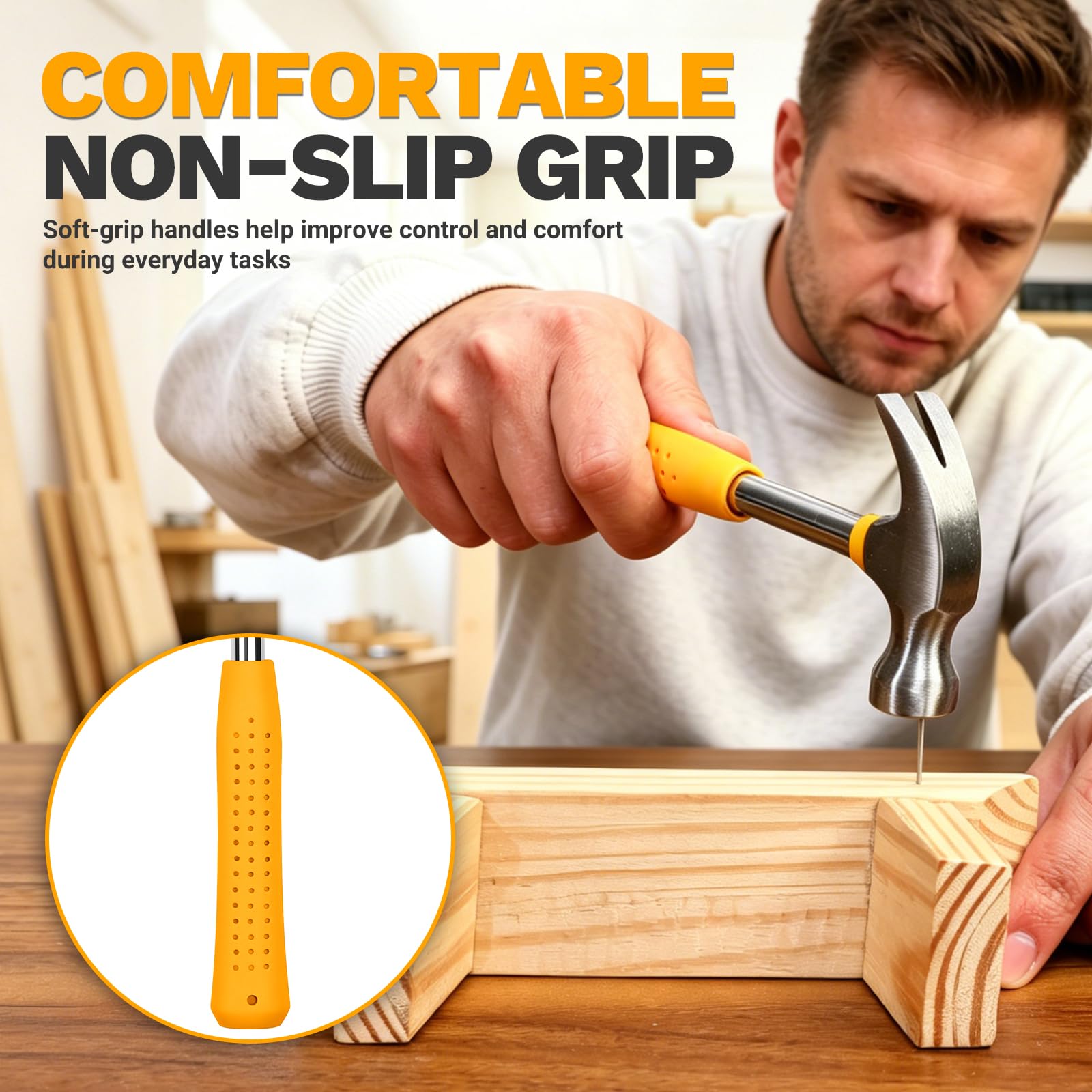 DEKOPRO screwdriver with bits laid out offering versatile fastening options