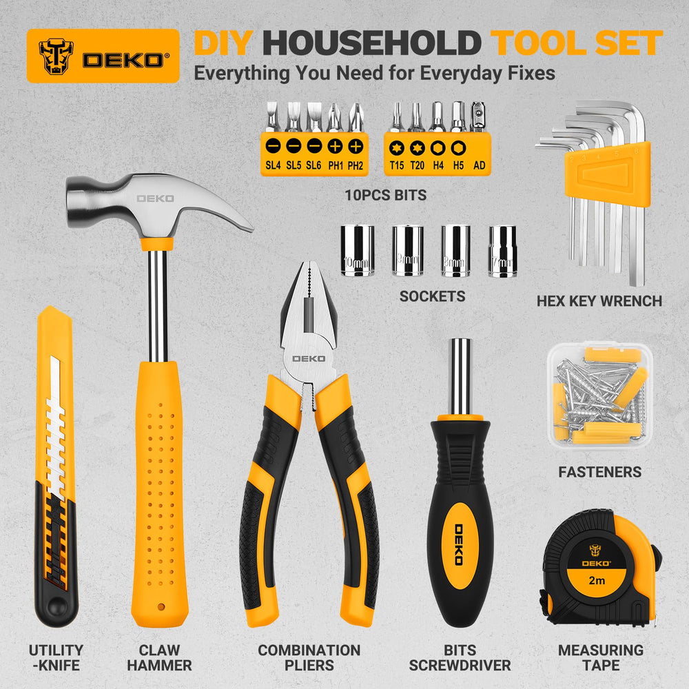 DEKOPRO tools arranged in an apartment setting useful for renter repairs