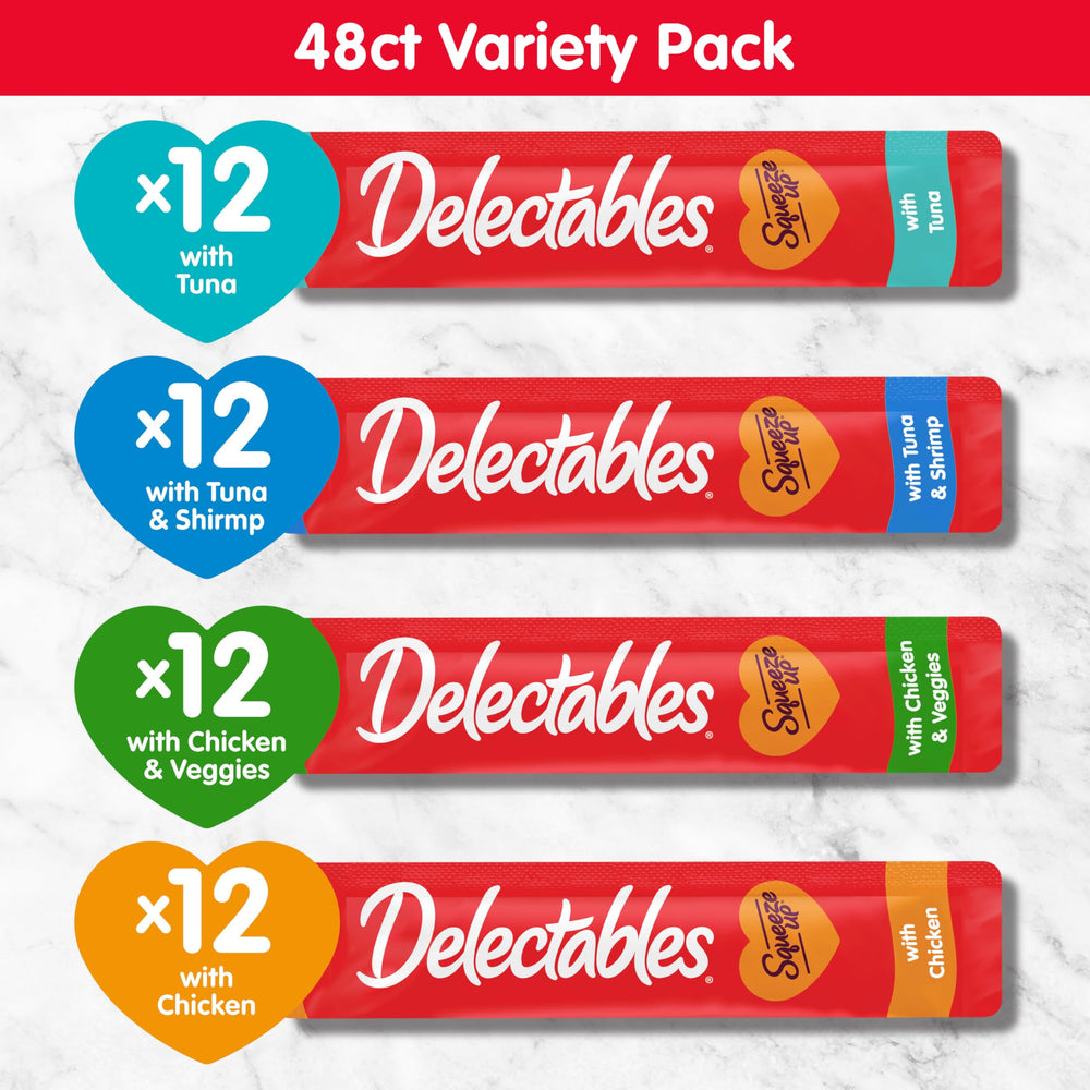 Delectables ingredients label highlighting real proteins and vegetables