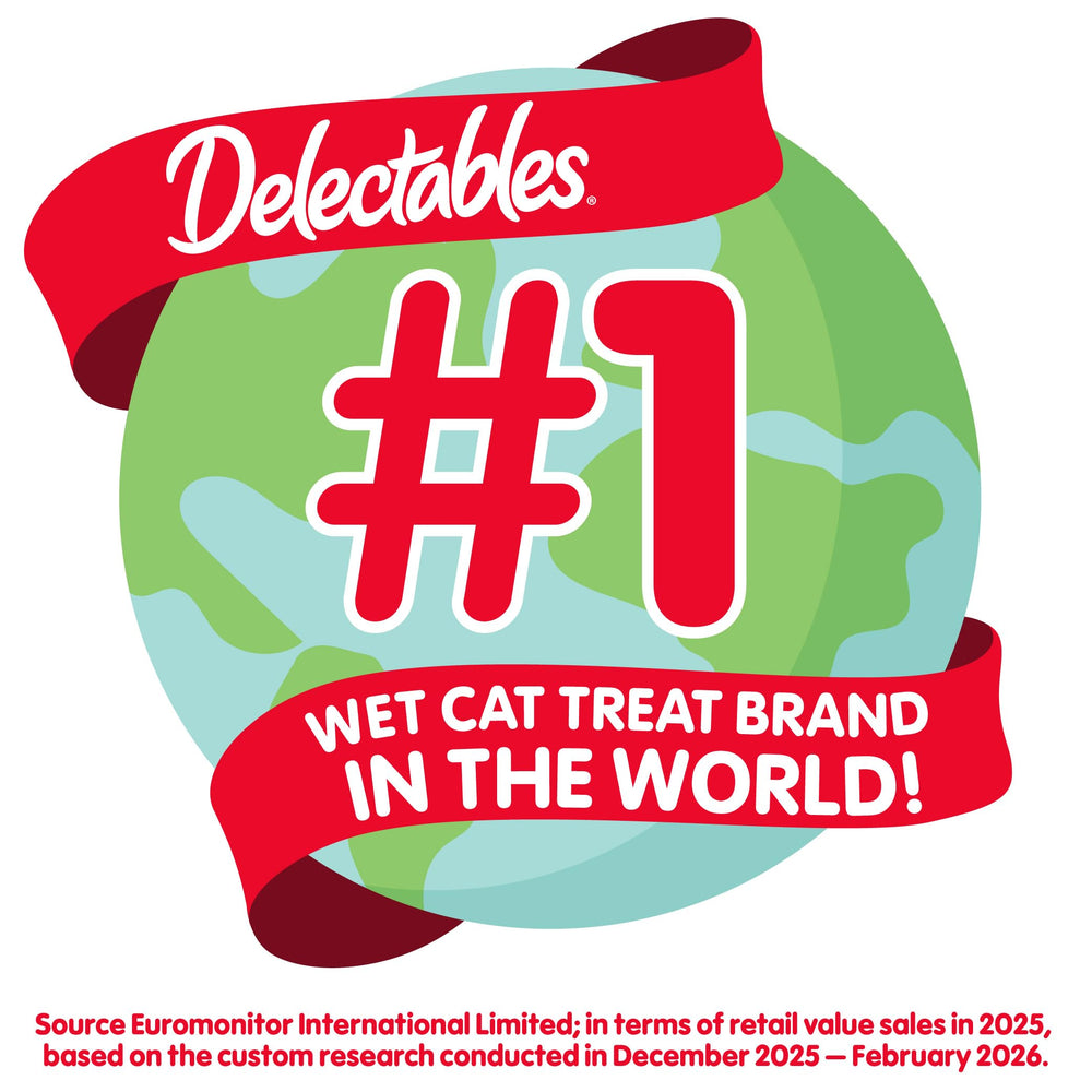 Delectables lifestyle image of content cat after lickable treat benefit