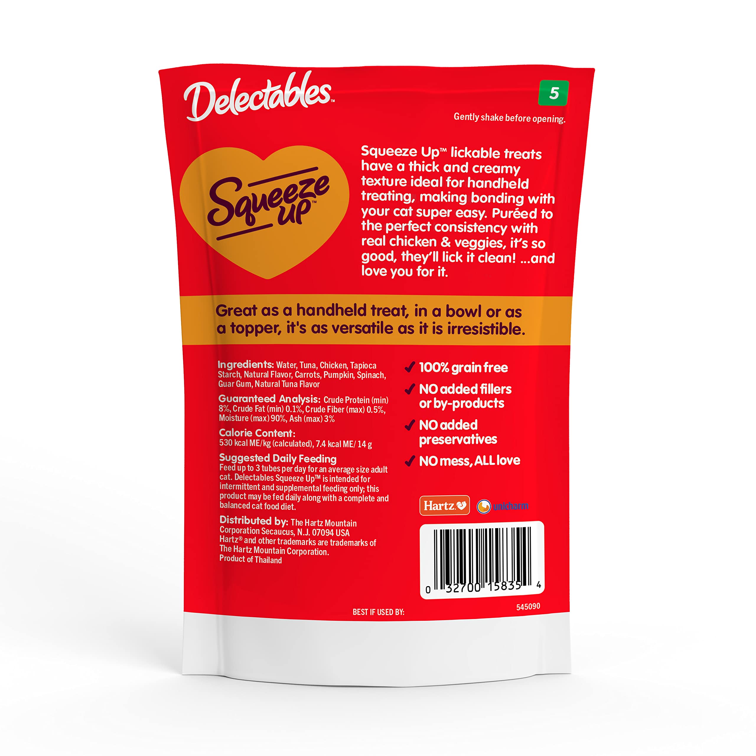 Delectables nutrition label and ingredients for transparent sourcing