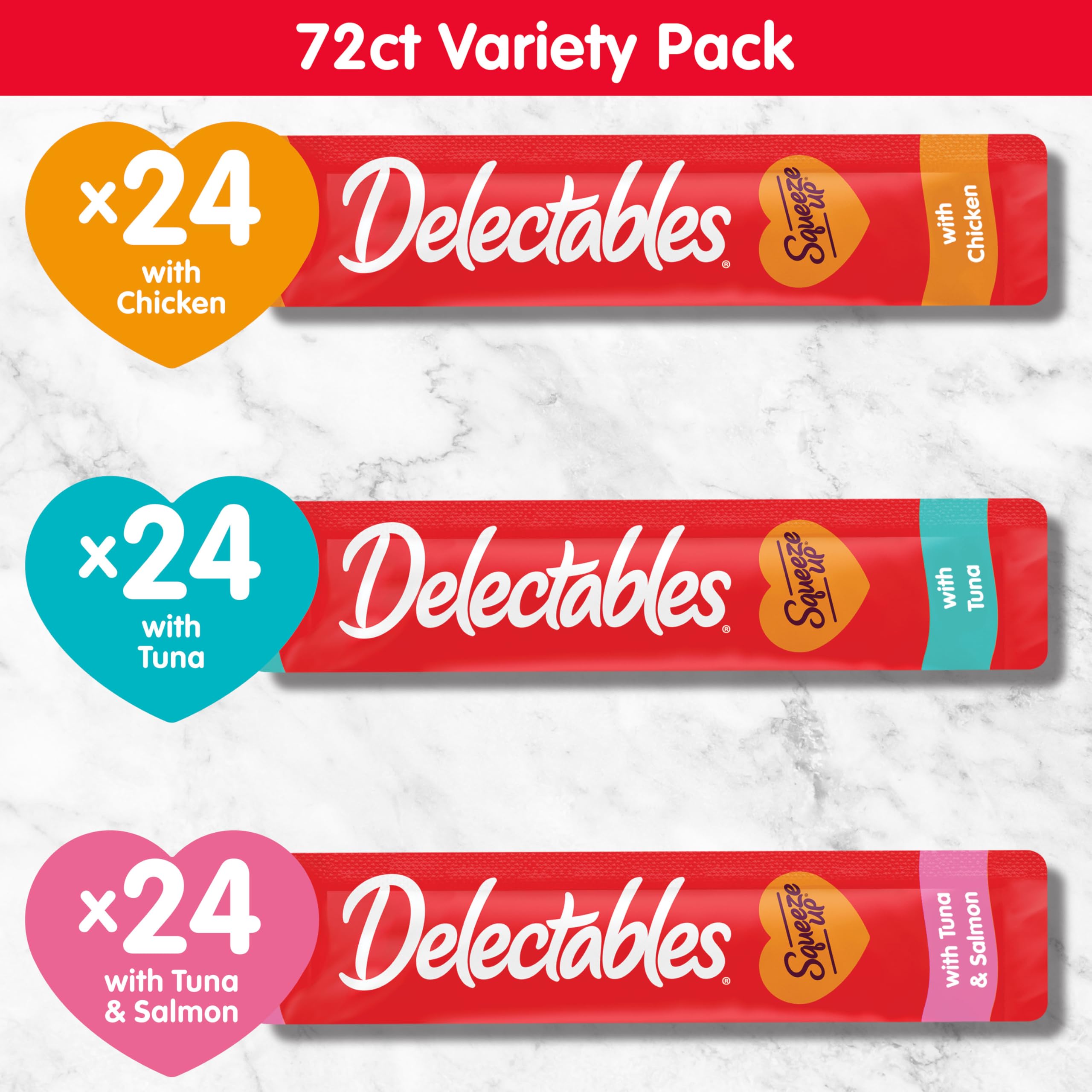 Delectables treat spooned on food as topper to entice picky eaters