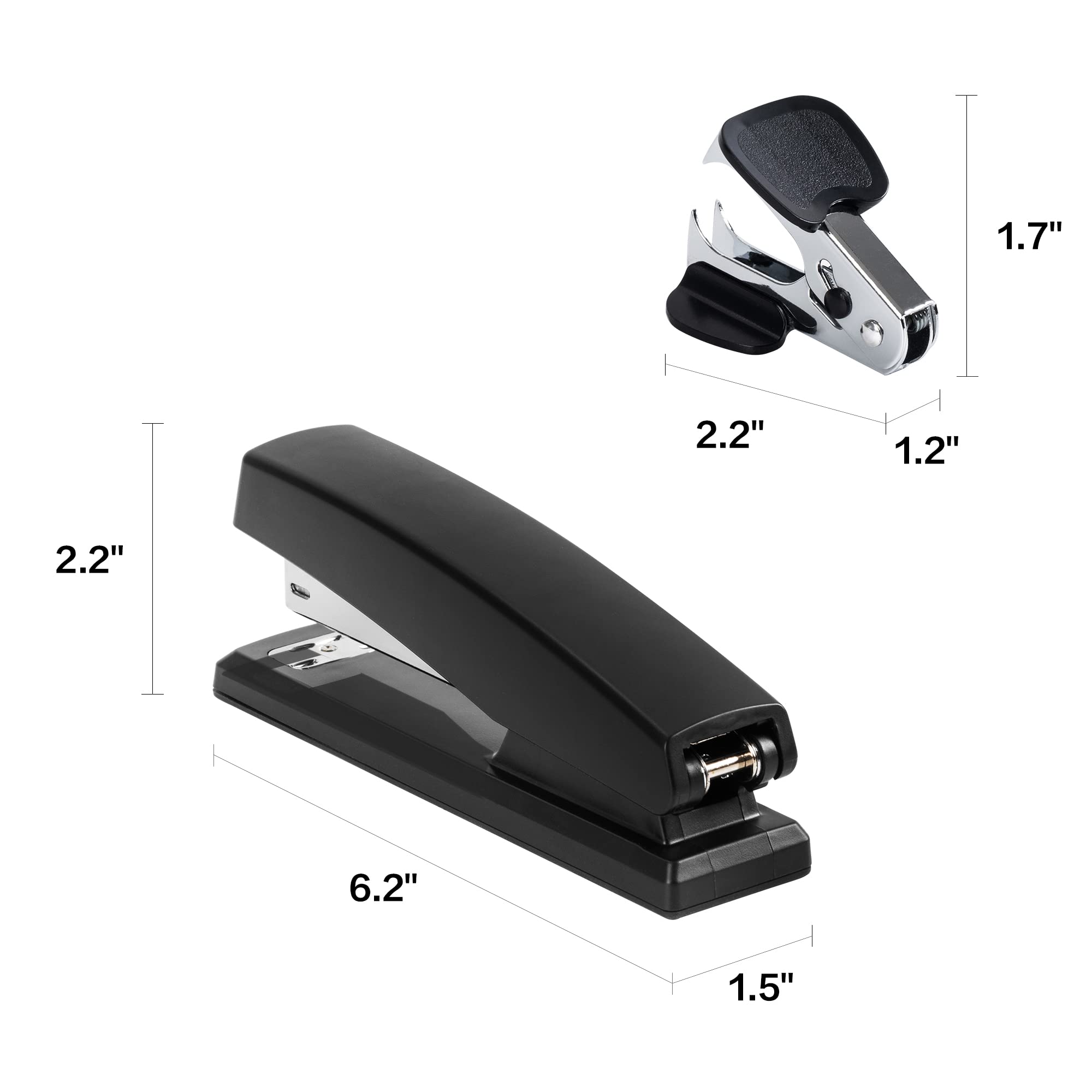 deli stapler rotatable anvil close-up showing temporary and permanent stapling options