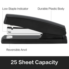 deli stapler open top magazine with staples visible for quick reloads and long use