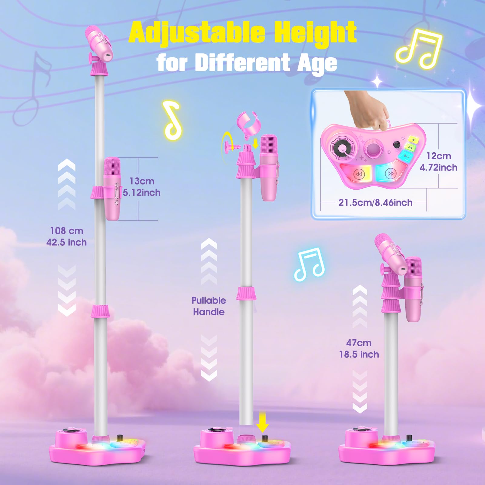 Delighkidz foot pedal and control panel detail for hands-free song changes