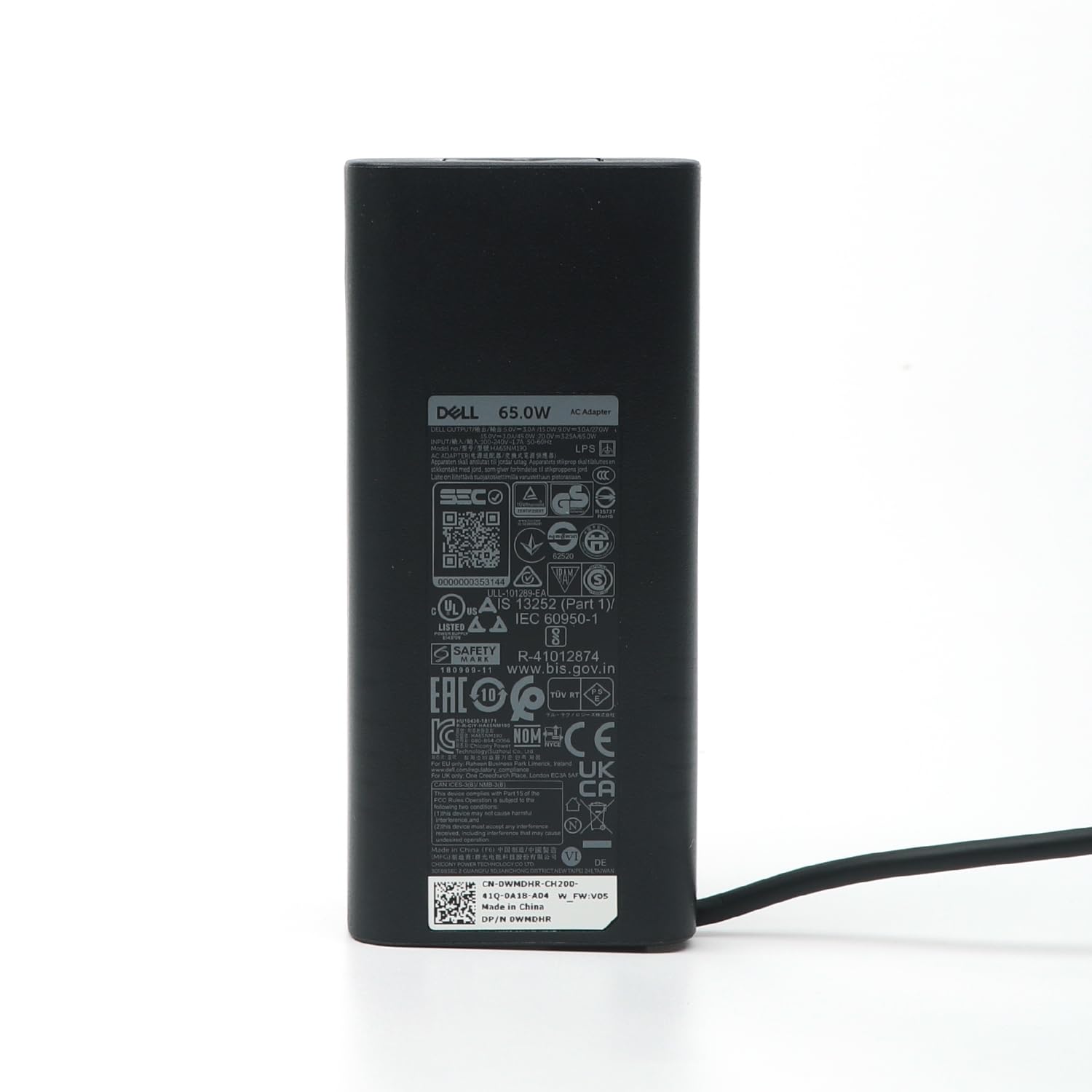 Close-up of Dell USB-C connector demonstrating secure fit and durability