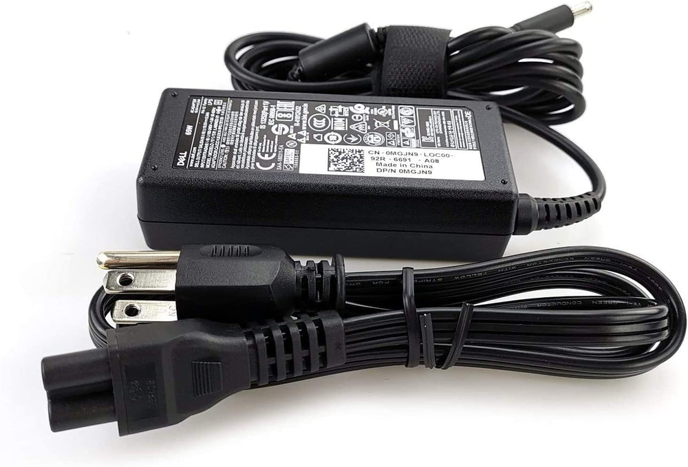 Dell adapter with detachable power cord showing travel convenience benefit