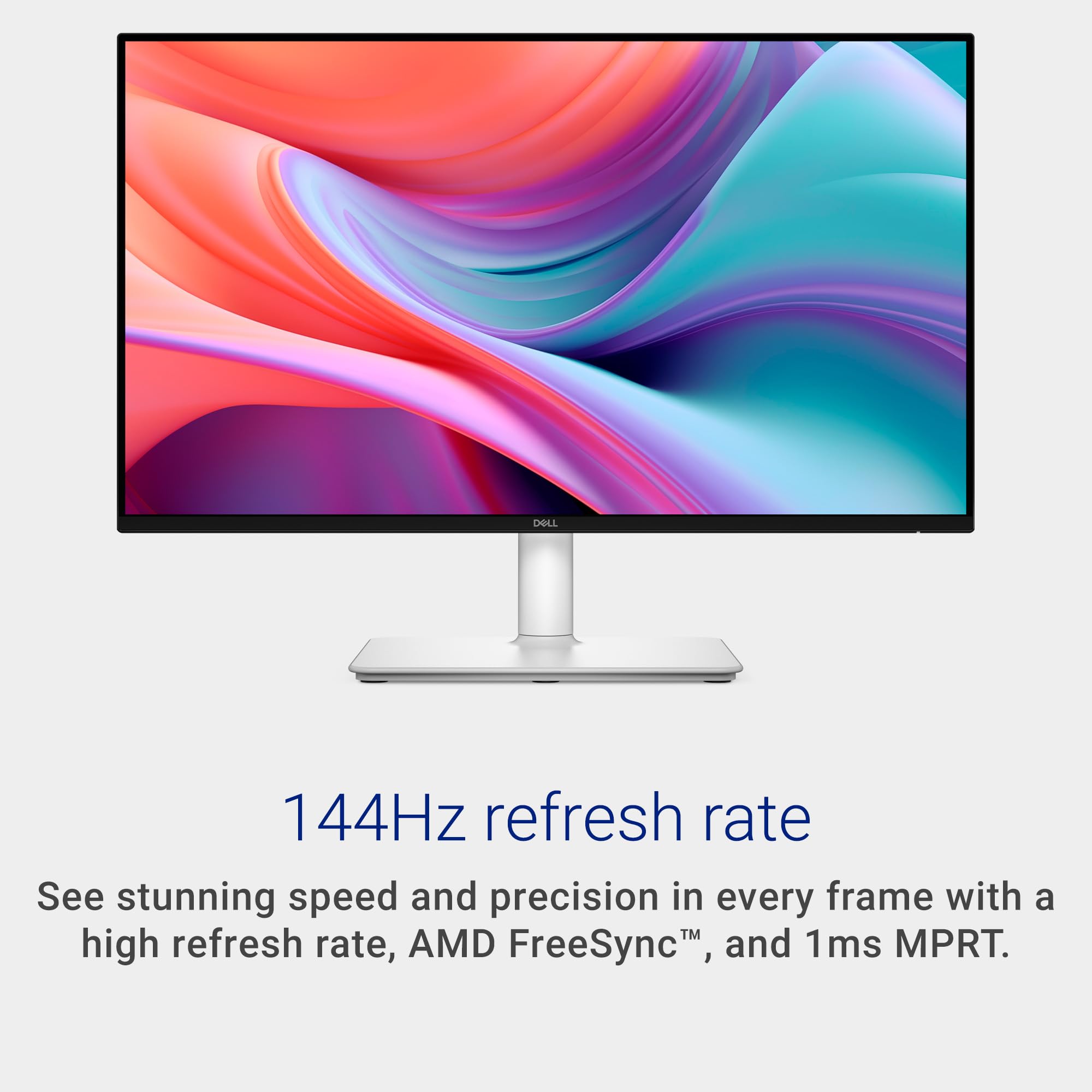 Dell S2425HSM rear ports and stand showing connectivity and cable management benefit