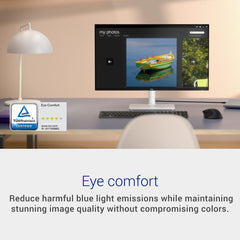 Close-up of Dell S2425HSM bezel and panel texture highlighting visual clarity benefit