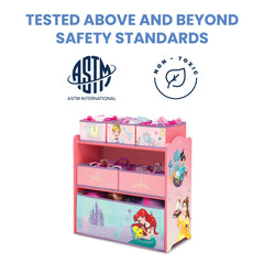 Delta Children fabric bin texture close-up showing durable material and easy-to-grip handles