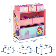 Delta Children top closeup graphics highlighting Disney Princess characters that engage children