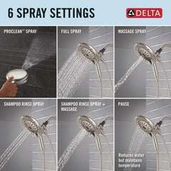 DELTA touch-clean nozzle detail for easy mineral buildup removal and simple maintenance