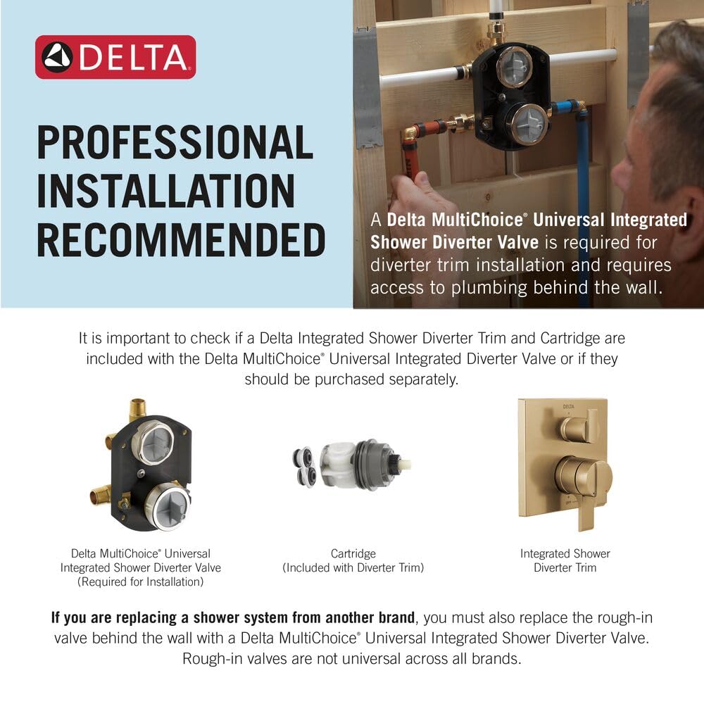 DELTA rough-in screwdriver stops detail for quick isolation and servicing benefit