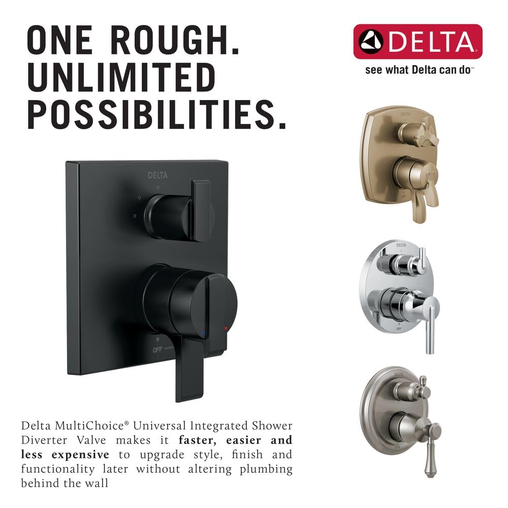 DELTA rough-in with diverter cartridge showing compatibility and upgrade flexibility