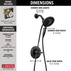 DELTA shower head spraying full body mode, efficient rinsing benefit