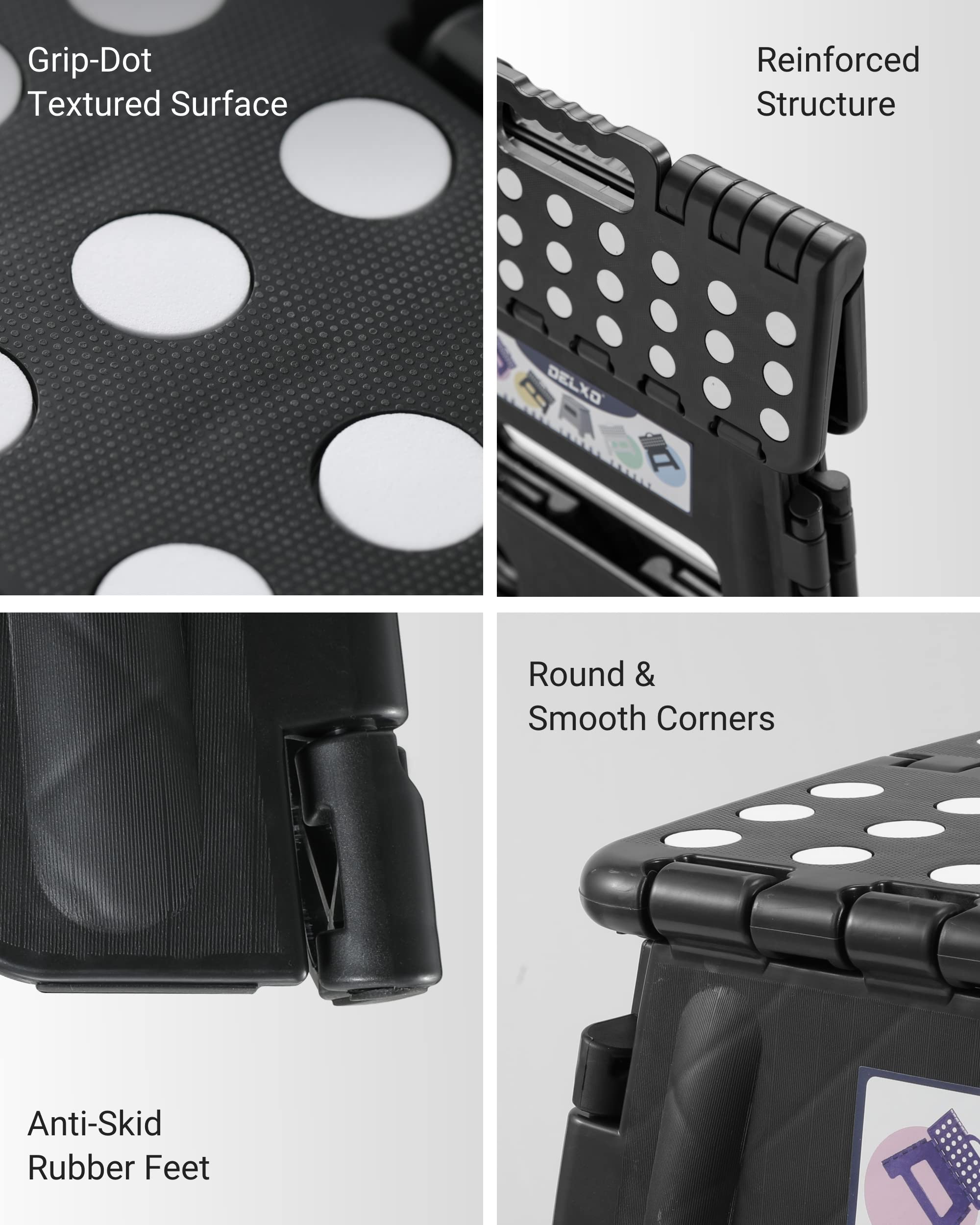Delxo stool stored in RV demonstrating compactness and travel convenience
