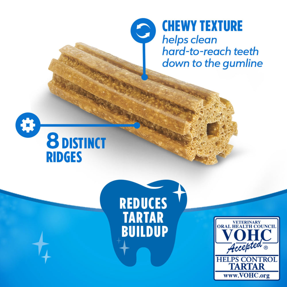Dentalife porous chew texture close-up showing air pockets for gentle abrasion
