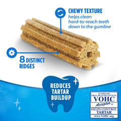 Dentalife porous chew texture close-up showing air pockets for gentle abrasion