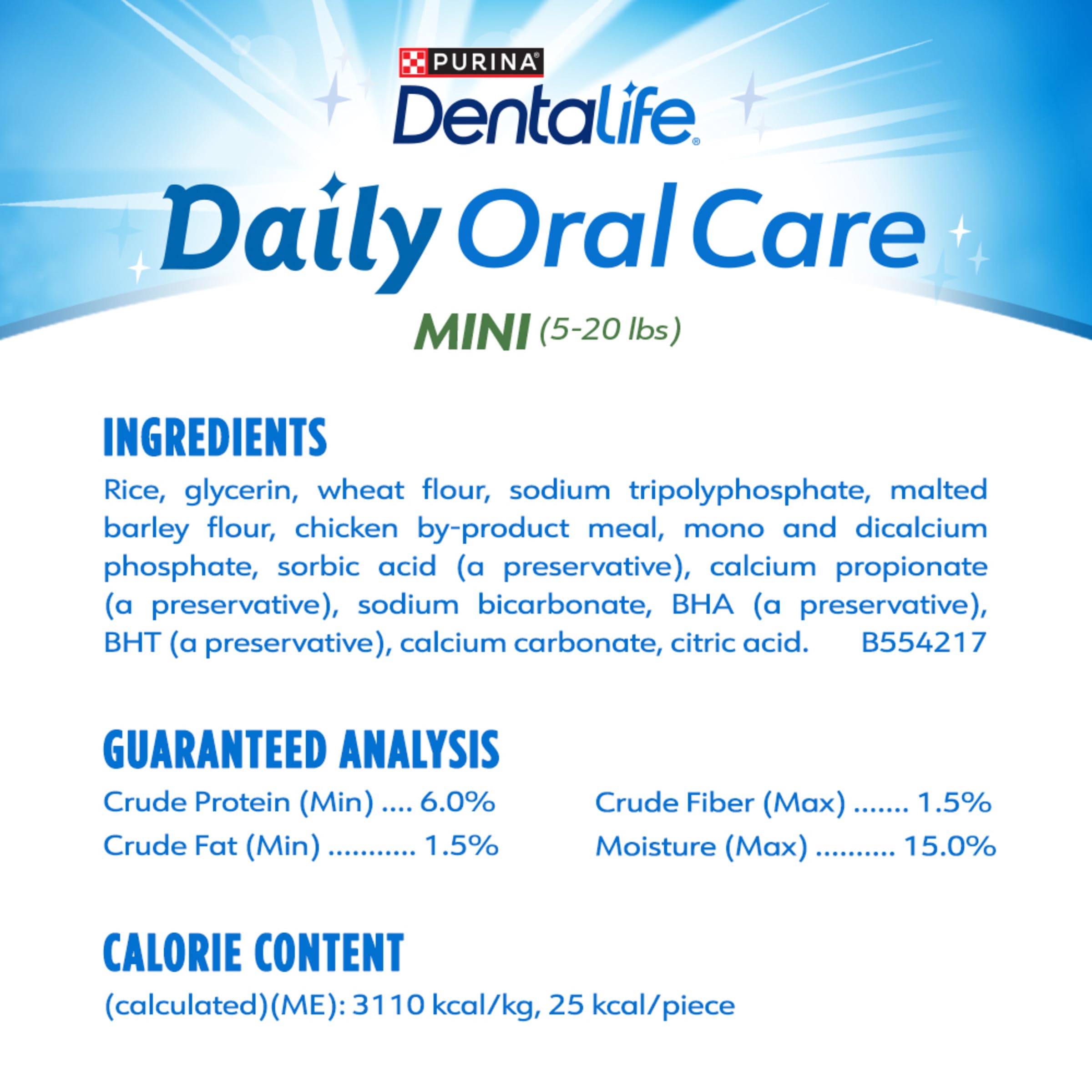 Dentalife pouch opened with resealable zip preserving freshness benefit
