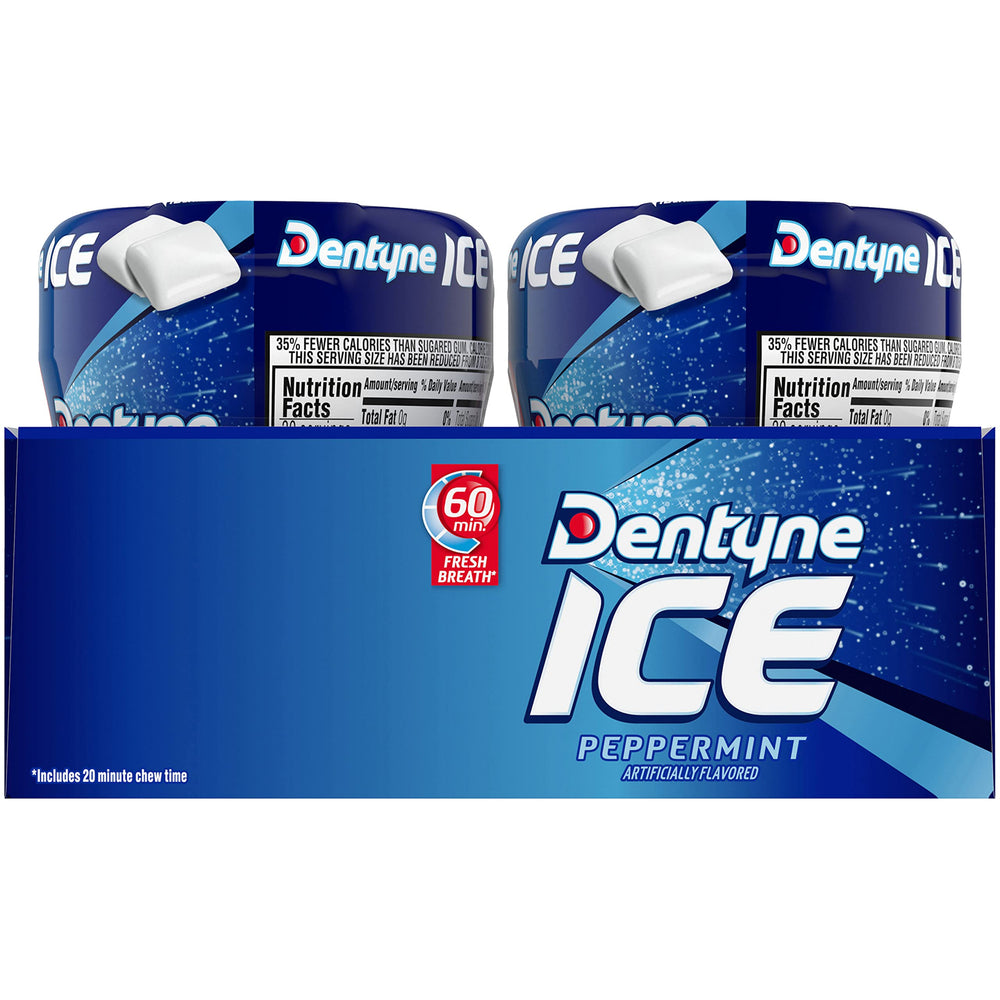 Dentyne nutrition label close-up for calorie and ingredient clarity benefit