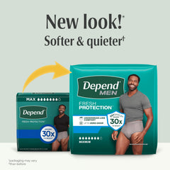 Depend core close-up showing super-absorbent gel conversion benefit