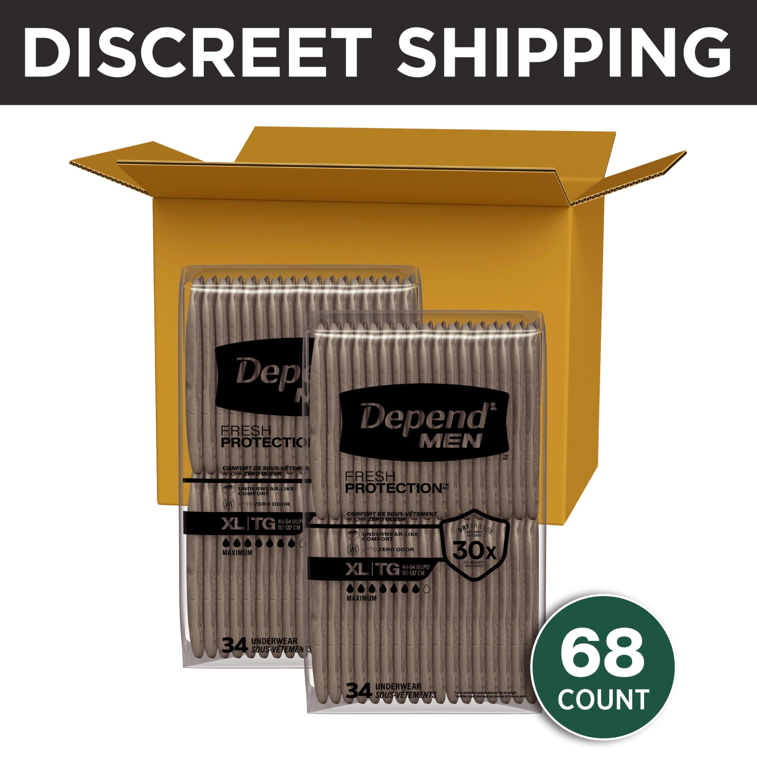 Depend side profile highlighting thin, low-profile fit for discretion