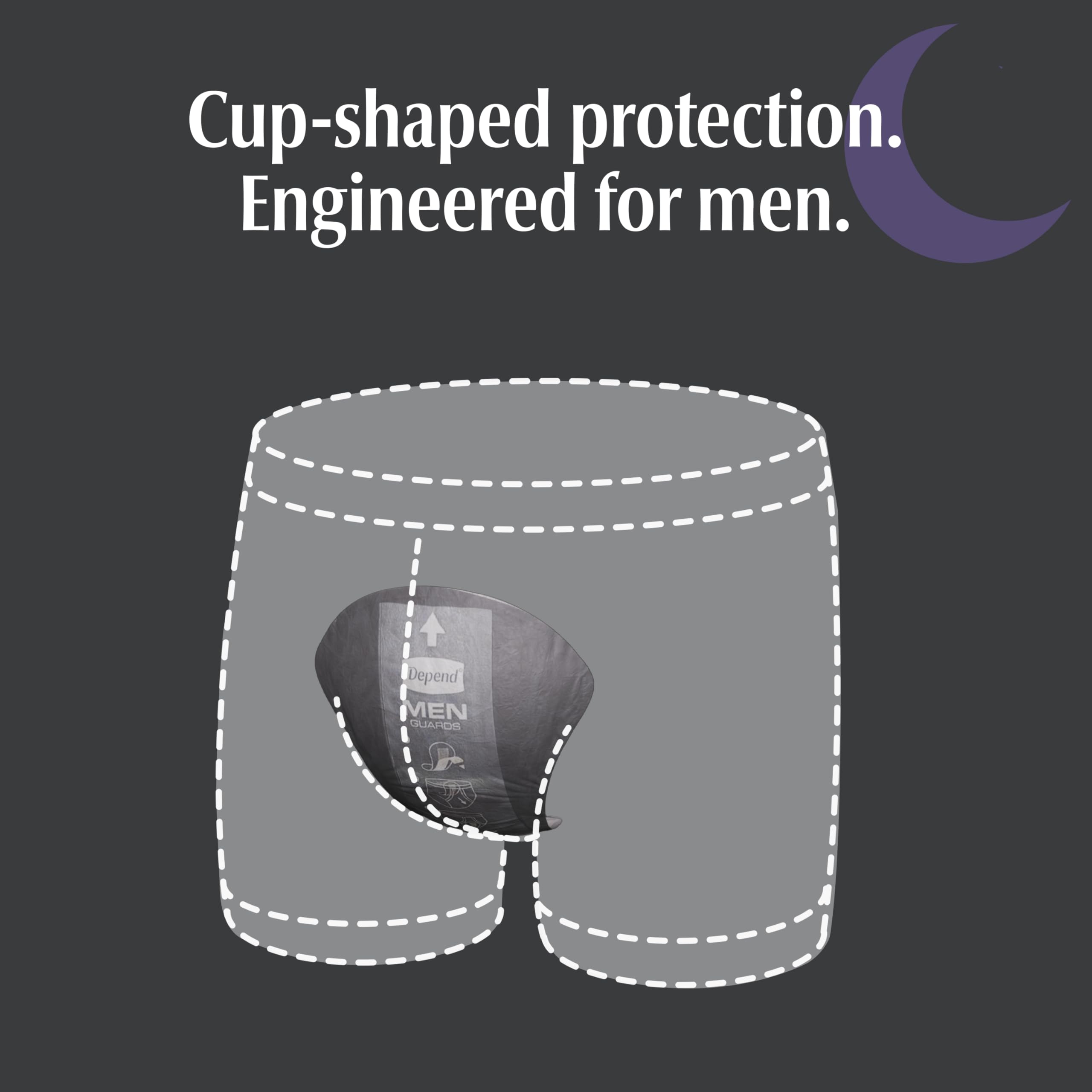 Depend pad soft top layer texture offering gentle contact comfort benefit