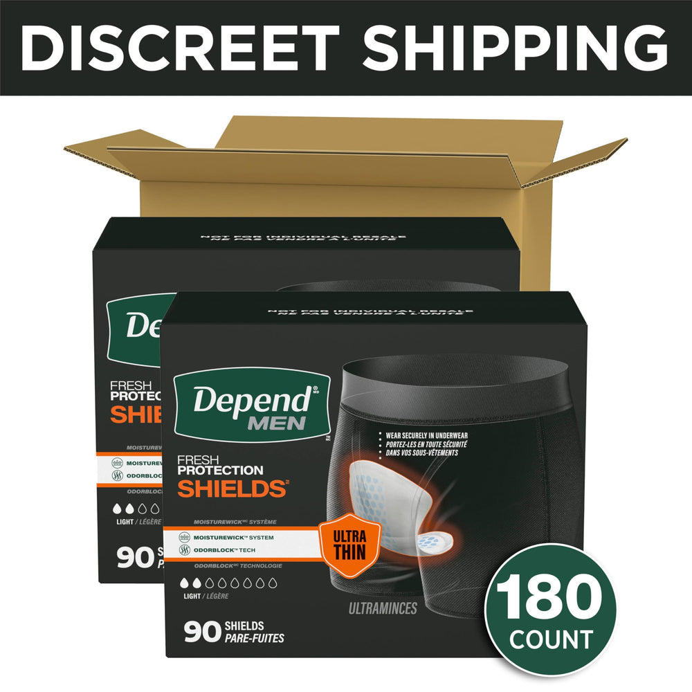 Depend close-up of DRYSHIELD core texture showing fast absorption benefit