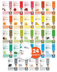 DERMAL front box of 24 variety masks showing assortment and convenience