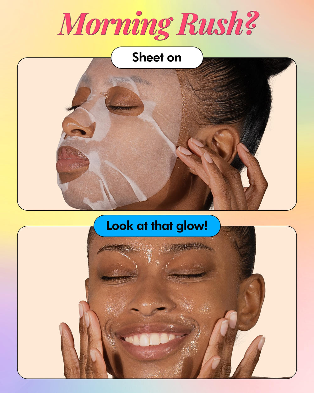 DERMAL mask applied on model face demonstrating comfortable contour fit