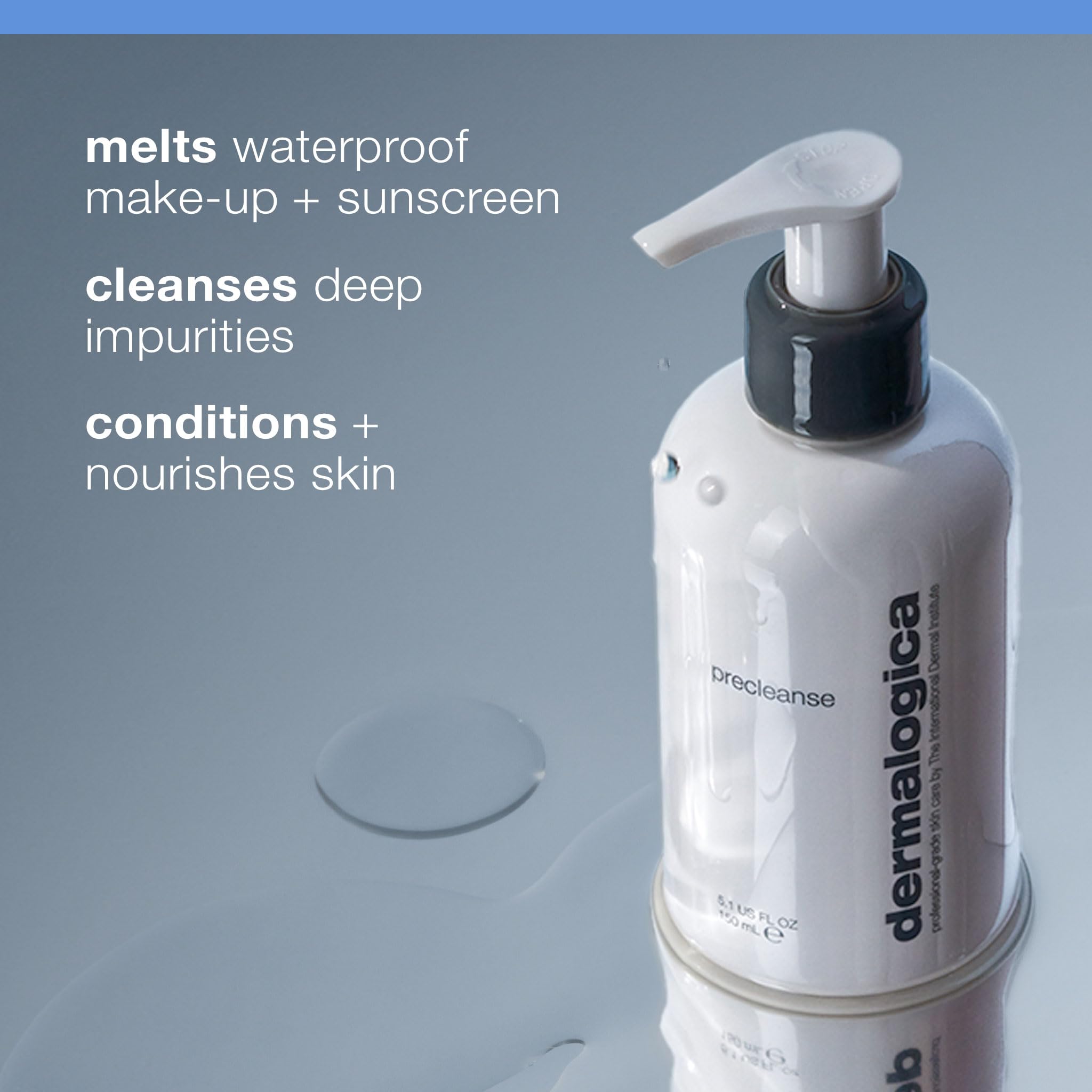 Dermalogica application on dry skin demonstrating melt-away makeup removal