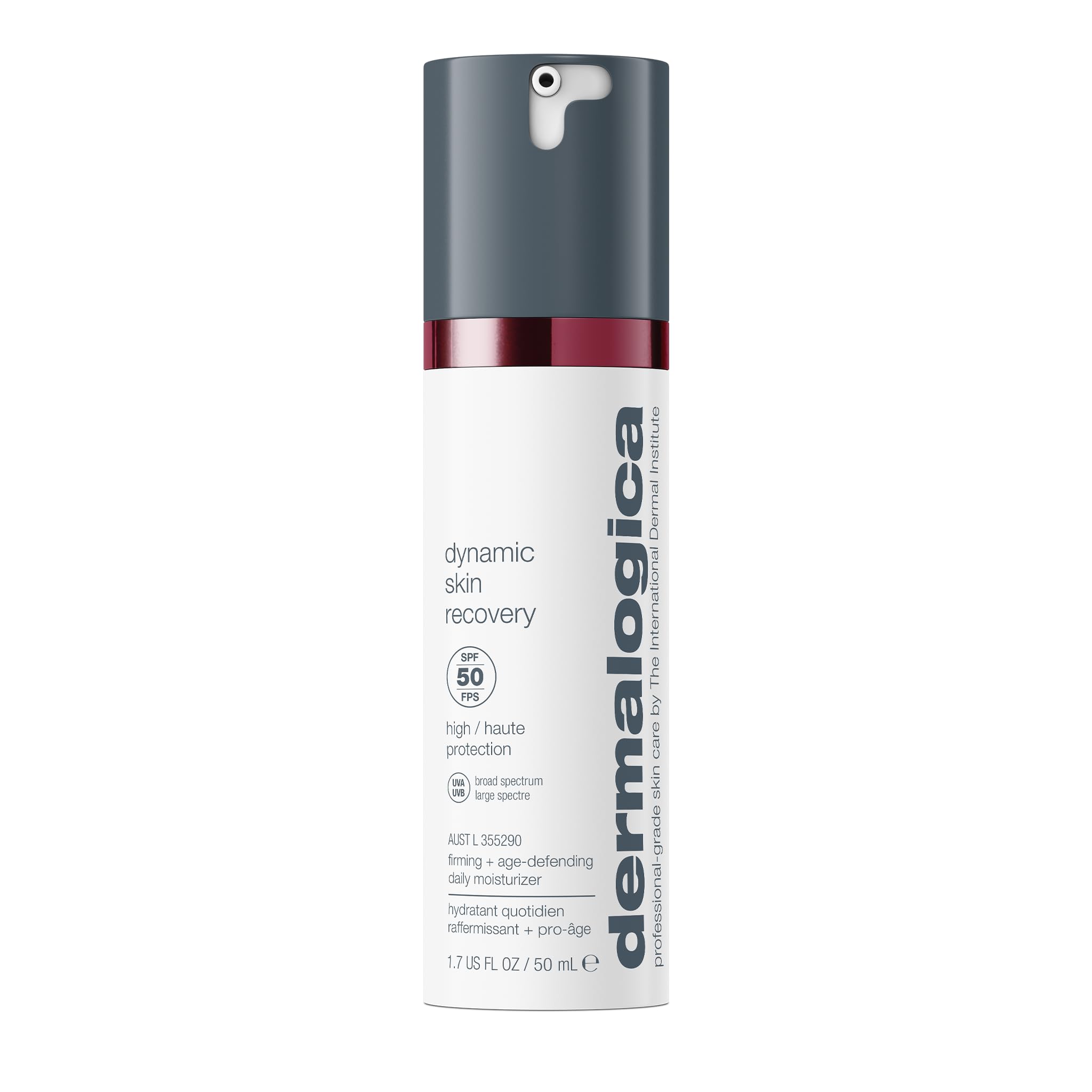Dermalogica front packaging showing SPF 50 and anti-aging benefits