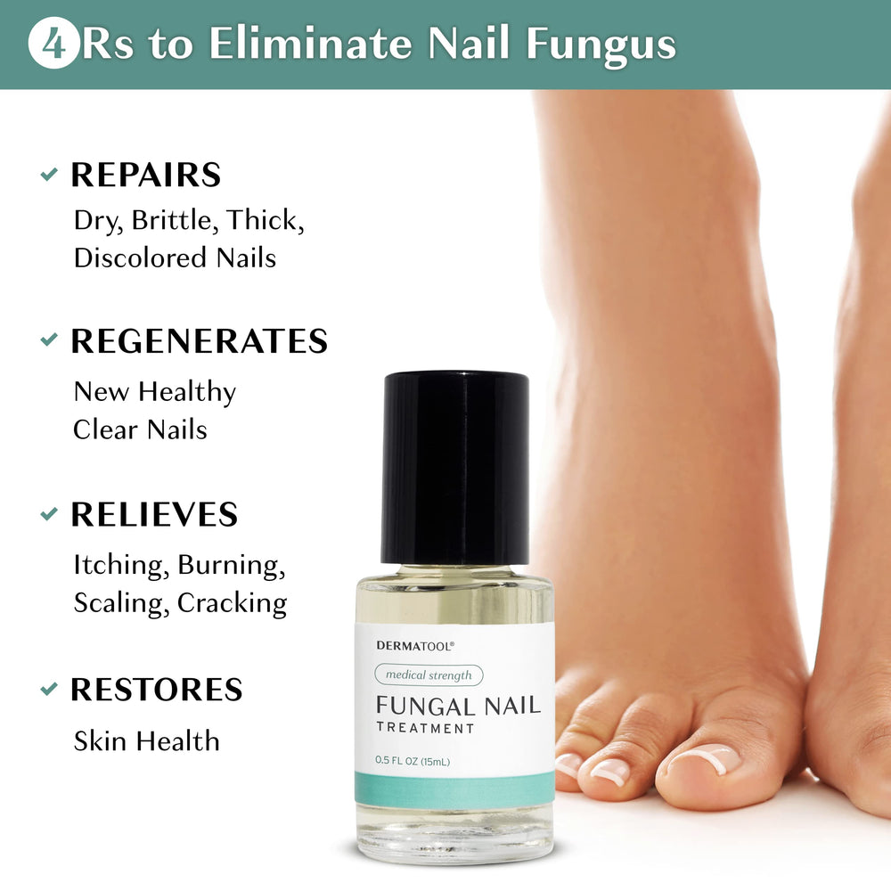 DERMATOOL precision applicator brush reaching under nail edges