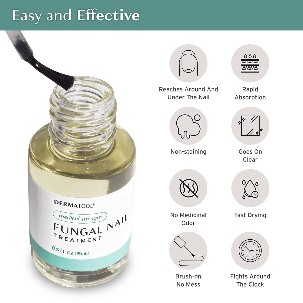 DERMATOOL clear liquid texture absorbs quickly for fast drying