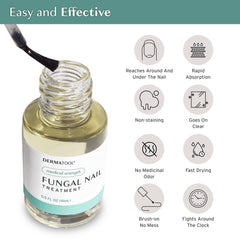 DERMATOOL clear liquid texture absorbs quickly for fast drying
