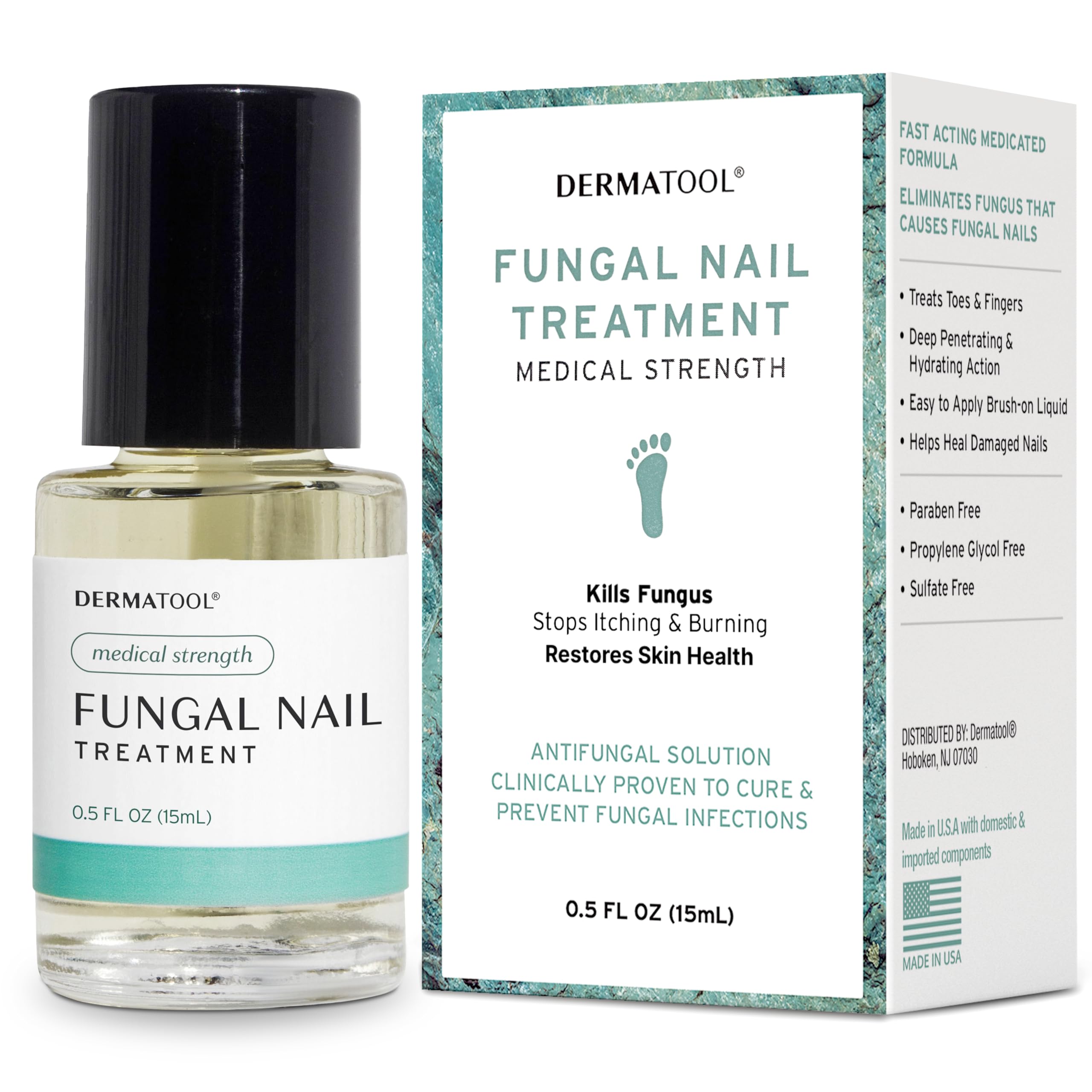 DERMATOOL front packaging showing product and clear benefits