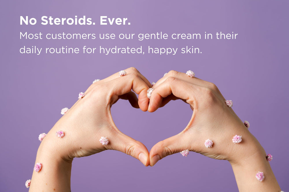 Dermgentle cream texture close-up highlighting lightweight, fast-absorbing consistency