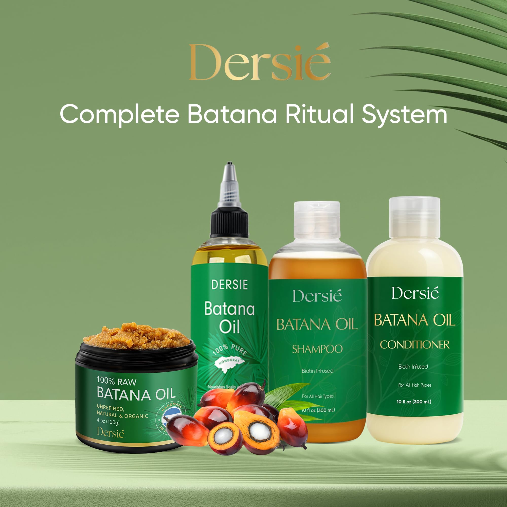 Dersie bottle held in hand to show 4 fl oz size and travel-friendly benefit
