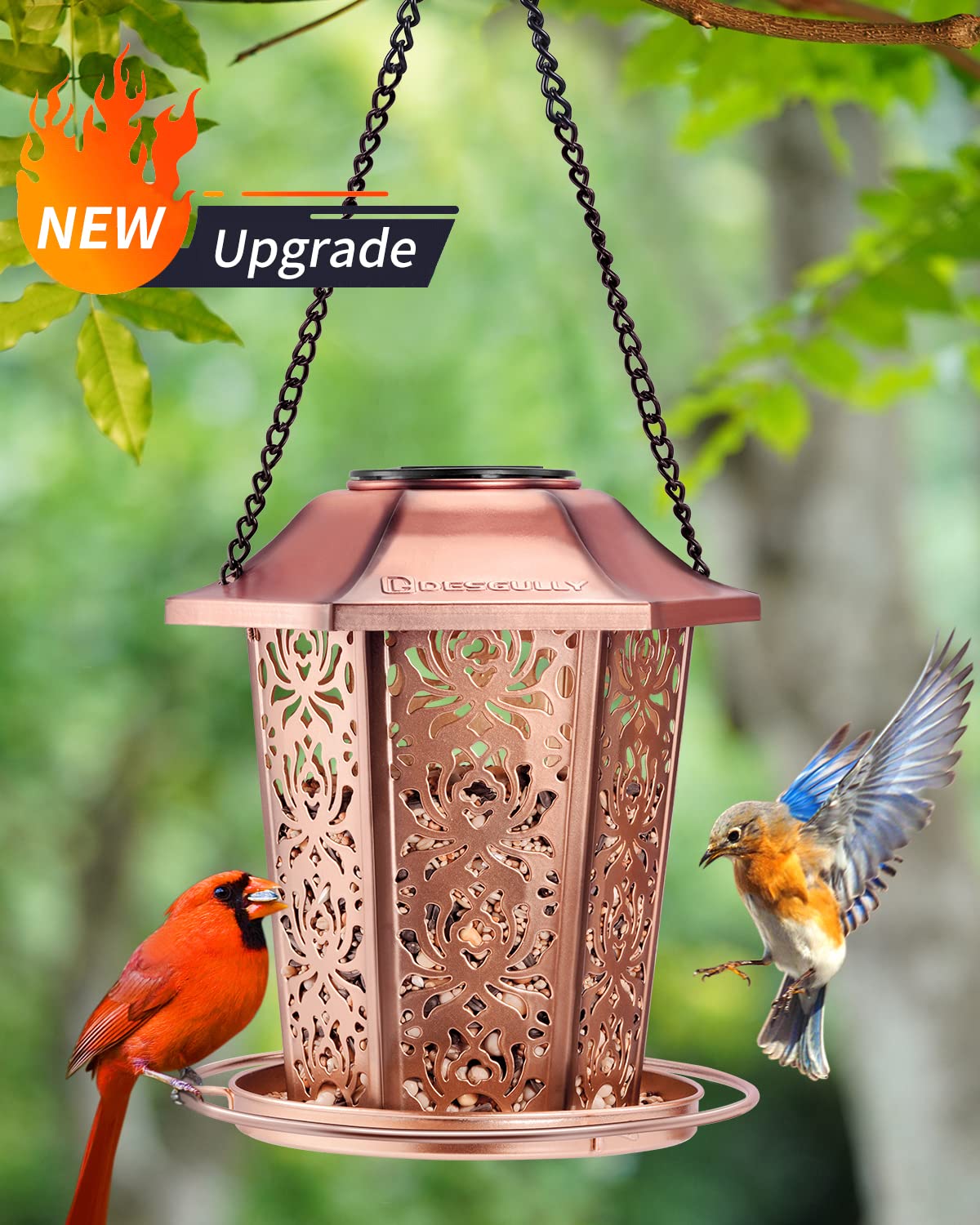 DesGully close-up metal texture and hollow pattern emphasizing rust-resistant finish and visibility benefits
