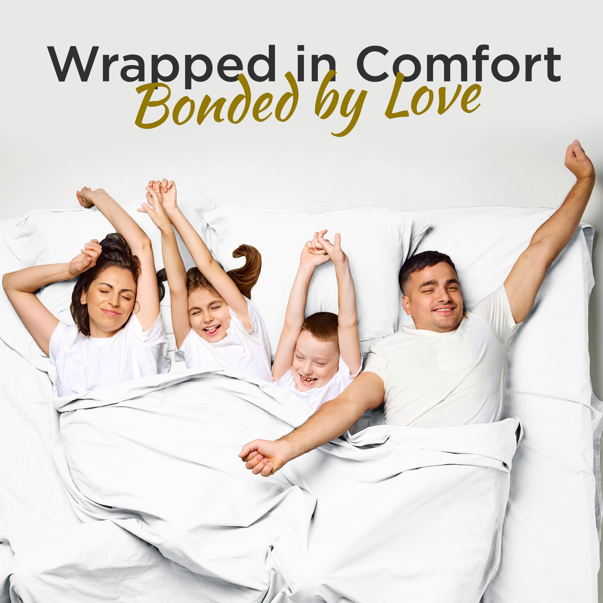 DESTINY CRESCENT BEDDING on Full XL mattress in bedroom scene demonstrating deep-pocket fit benefit