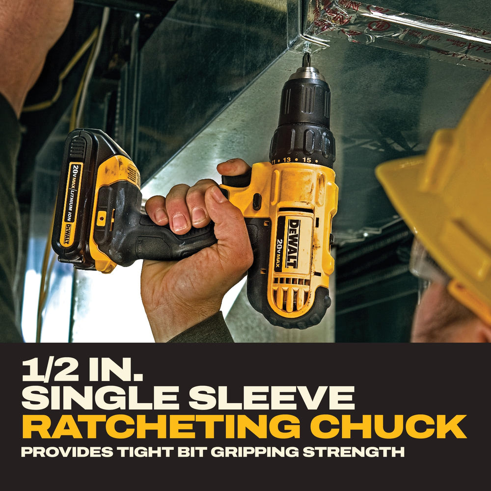 DEWALT two batteries with charger displayed for continuous workflow