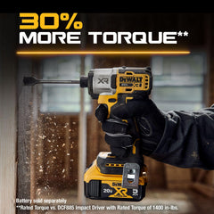 DEWALT close-up of 1/4 inch bit holder demonstrating secure retention