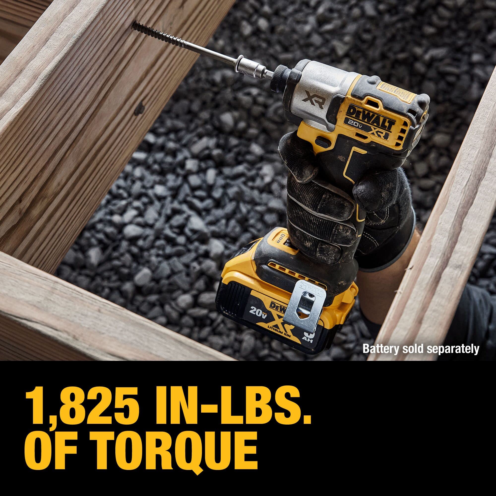 DEWALT illuminated 3-LED work light improving visibility in dark