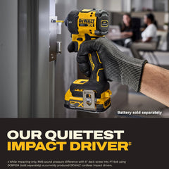 DEWALT DCF870B 1/4 inch hex and bit close-up for fastener access benefit